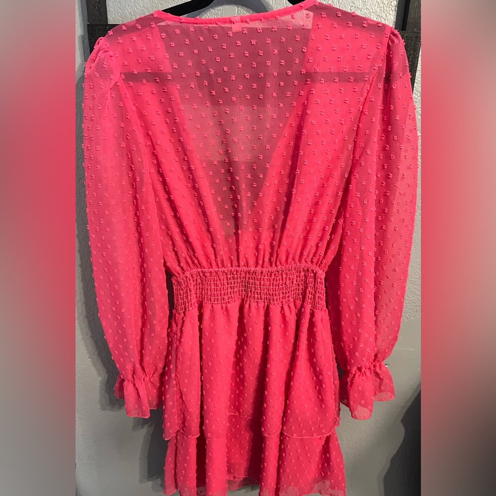 Shein Hot Pink Long Sleeve Dress - Picture 10 of 10